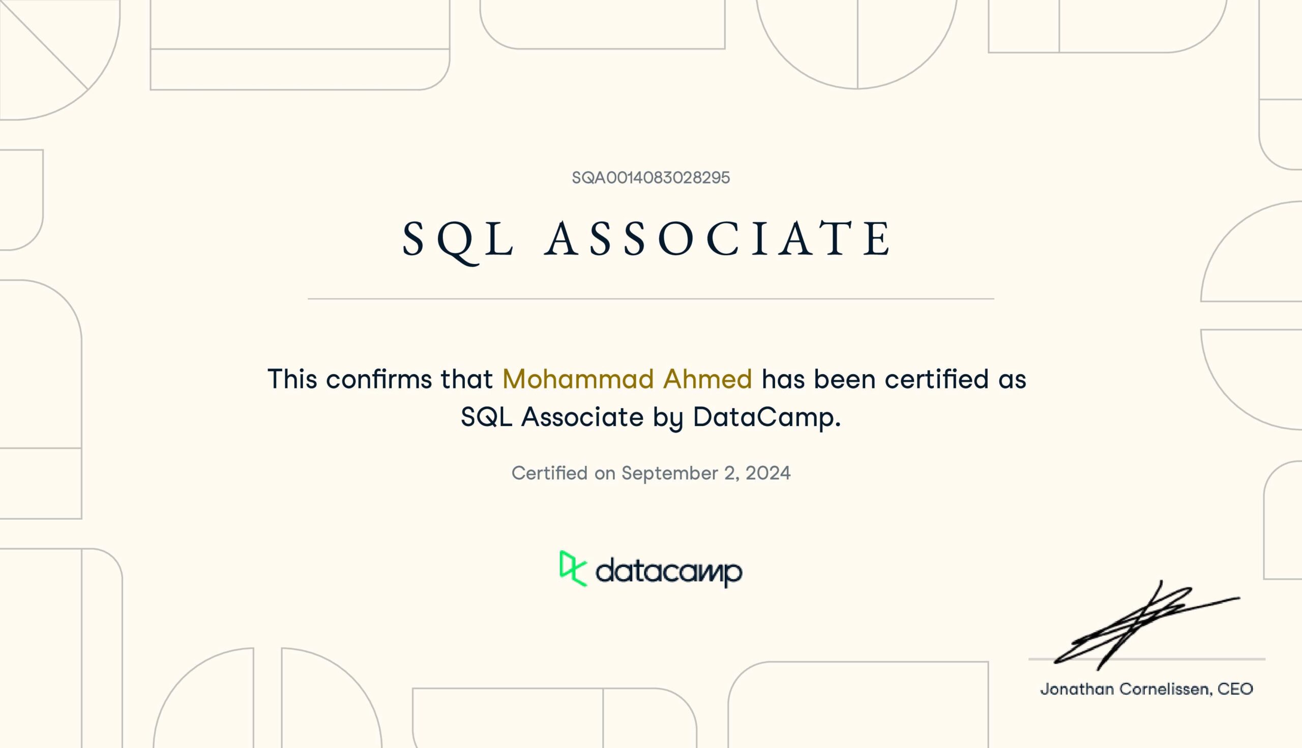 Certified SQL Associate